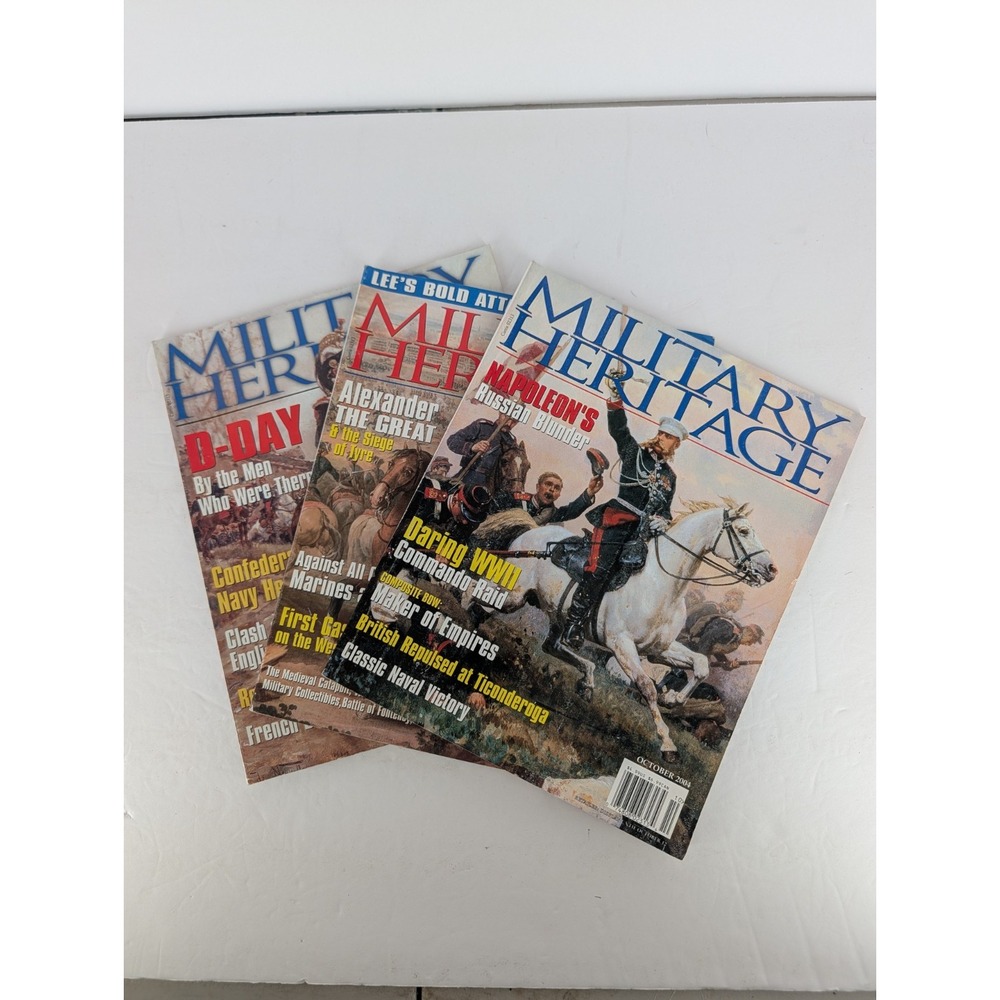 Vtg MILITARY HERITAGE Magazine Lot Civil War WWII Napoleon Gettysburg Stonewall